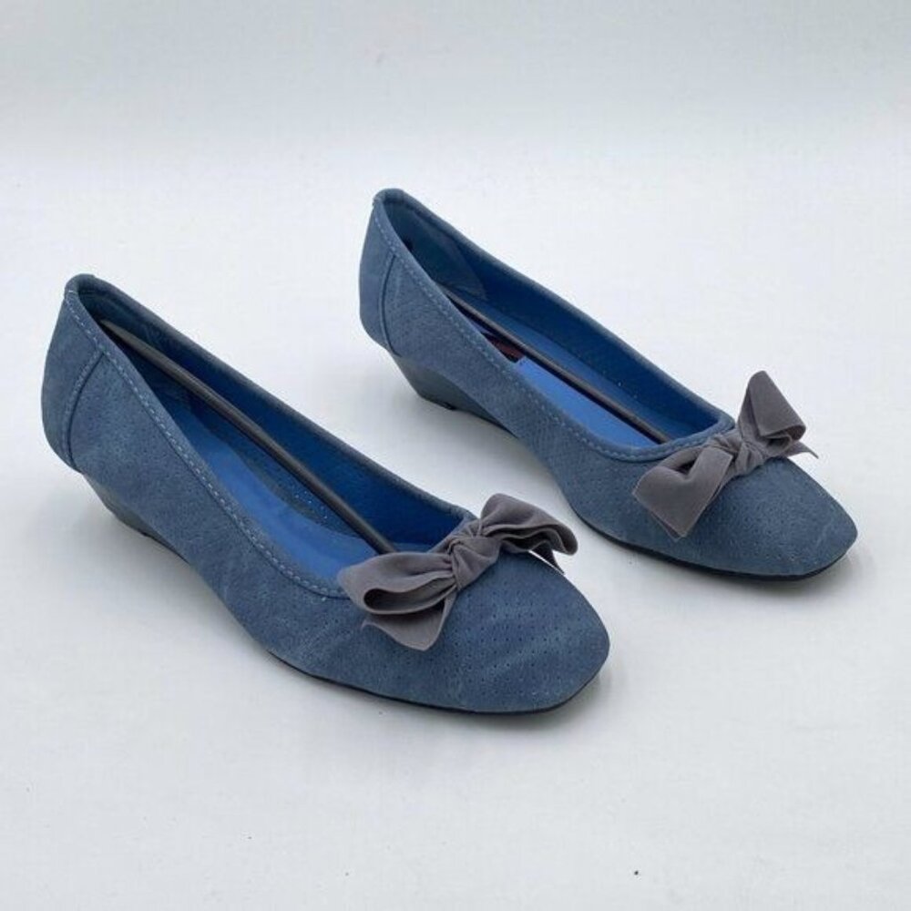 Low Heel Pumps Shoes Bows Round Closed Toe Slip On Dress Sandals Cap Toe Bow